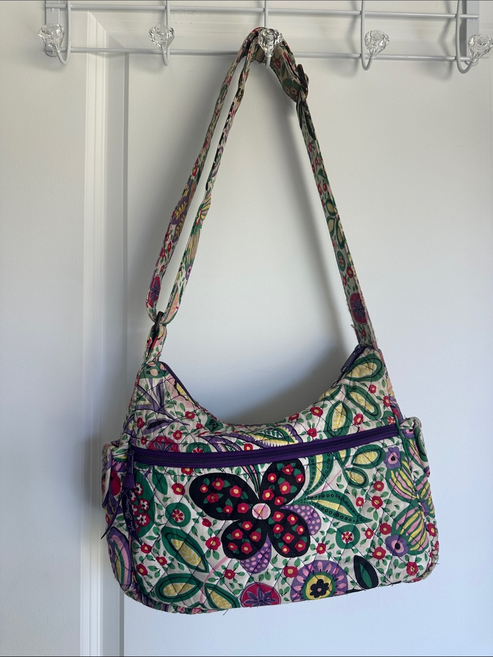Vera Bradley Viva La Vera Shoulder Bag Retired Quilted Floral Purse